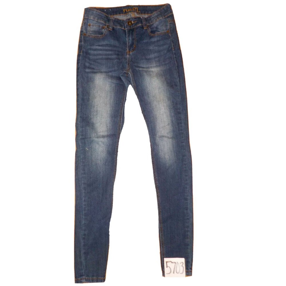 Rue 21 Mid Rise Jegging Blue Denim Jeans Factory Fade Womens (27 x 30)